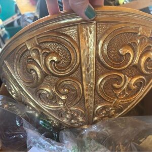 Vintage Ornate Gold Wall Sconce Accent